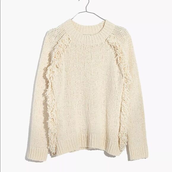 Madewell Loop-Edge Fringe Pullover Sweater - Picture 1 of 7